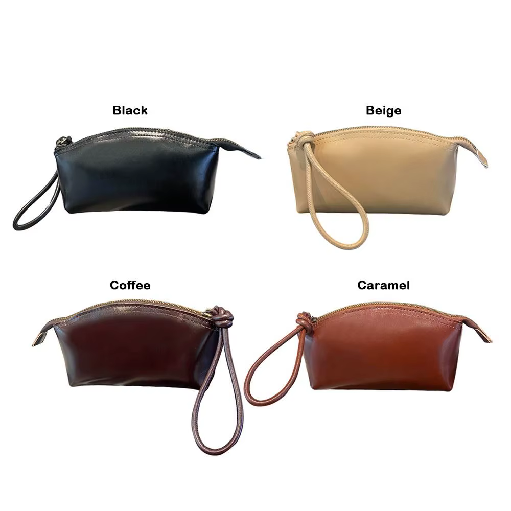 Bolso Clutch Cuero Curtido Vegetal Gran Capacidad – Ligero Diseño Simple - imagen 5