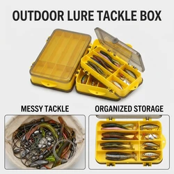 Caja de aparejos de pesca con tapa transparente – Organizador portátil