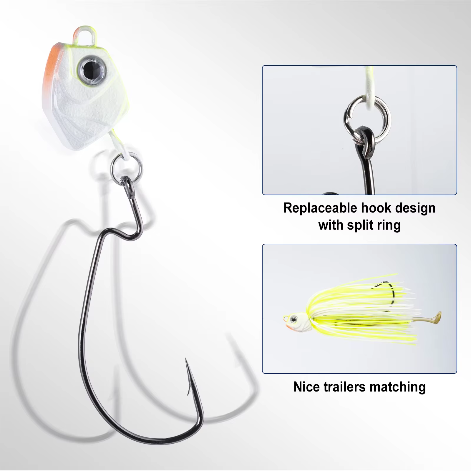 Cebo giratorio Goture – Spinner metálico para lubina y carpa 8cm - imagen 4