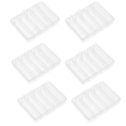 Caja de pesca transparente con compartimentos para anzuelos