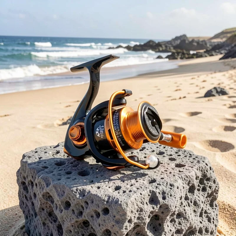 Carrete giratorio de mar con bobina metálica para pesca de bagre - imagen 3