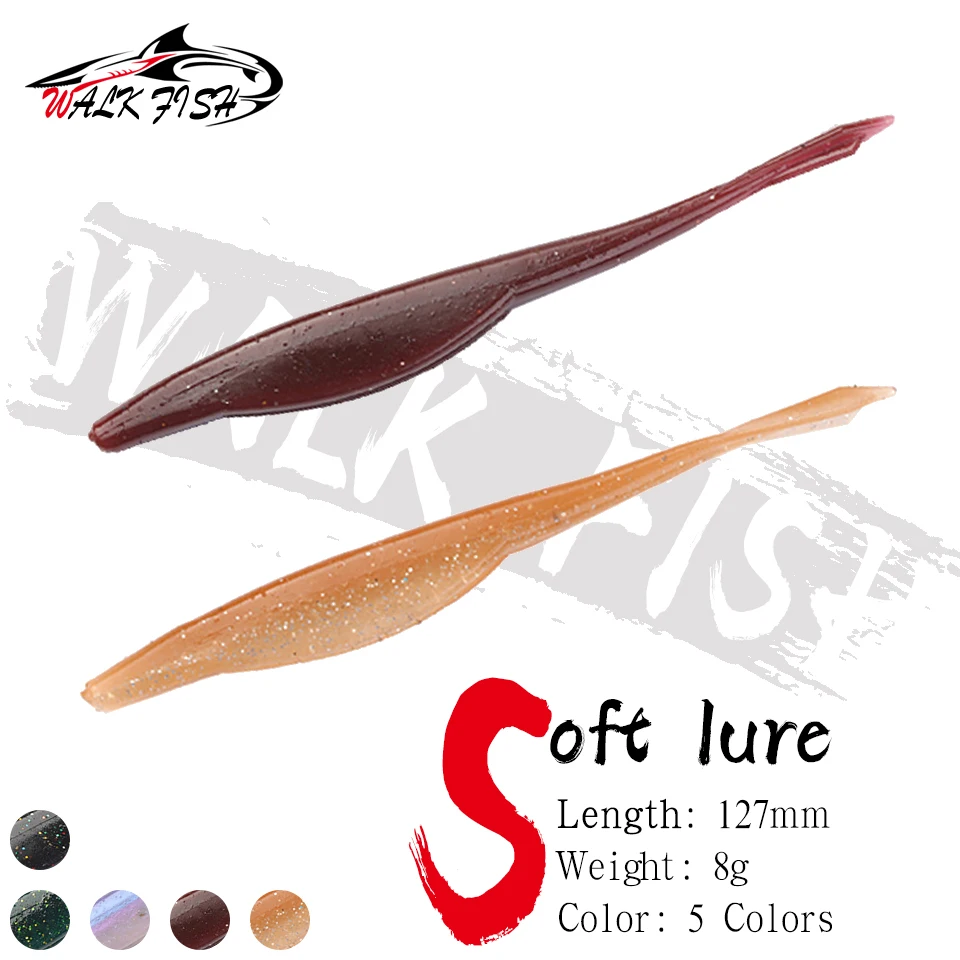 Walk Fish señuelo tipo Minnow de PVC súper suave para lucio - imagen 2