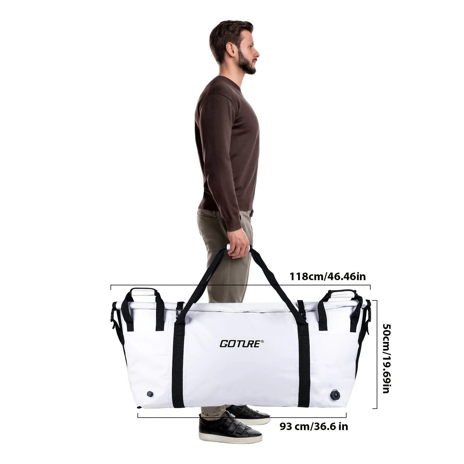 Goture Bolsa de pesca refrigerante portátil con capacidad para hielo - imagen 4
