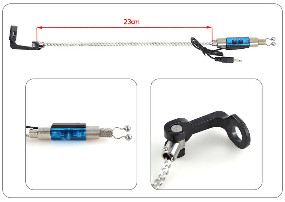 Vista detalle del swinger LED azul Hirisi 3