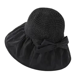Sombrero verano con protección UV ala ancha plegable portátil