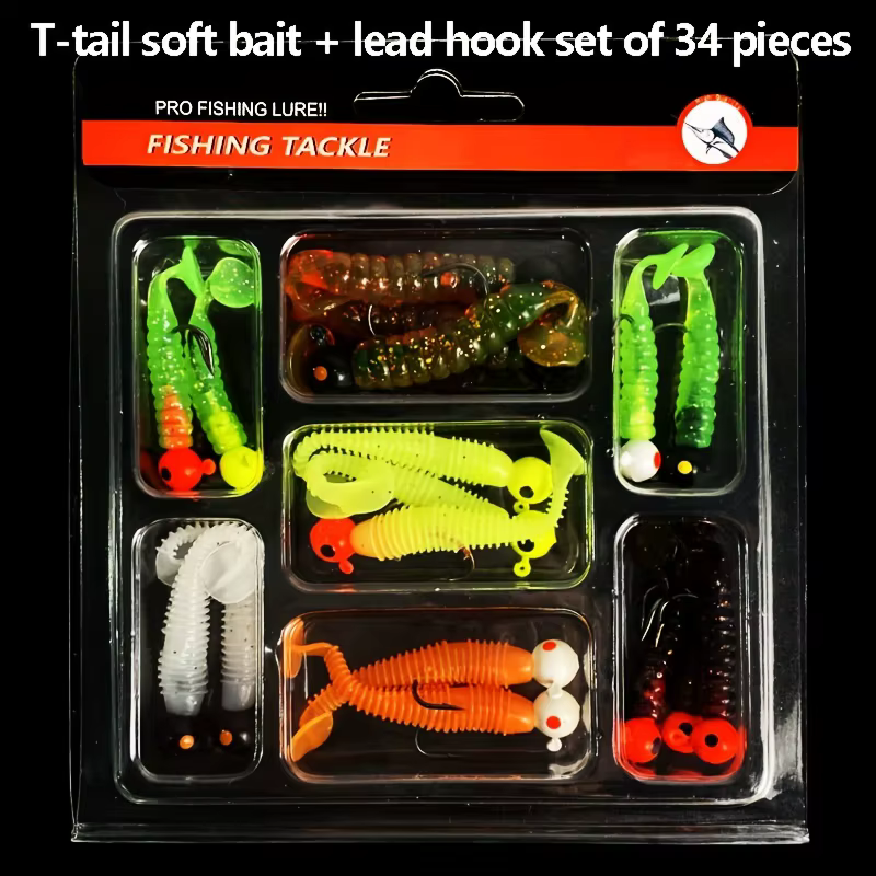 Jig Head colores Luya con cola en T para vinilo