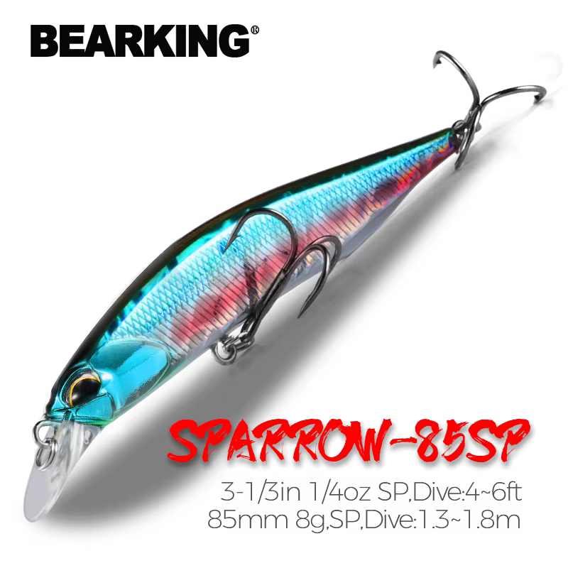 Bearking Minnow 85mm 8g – Señuelo hundido profundidad media