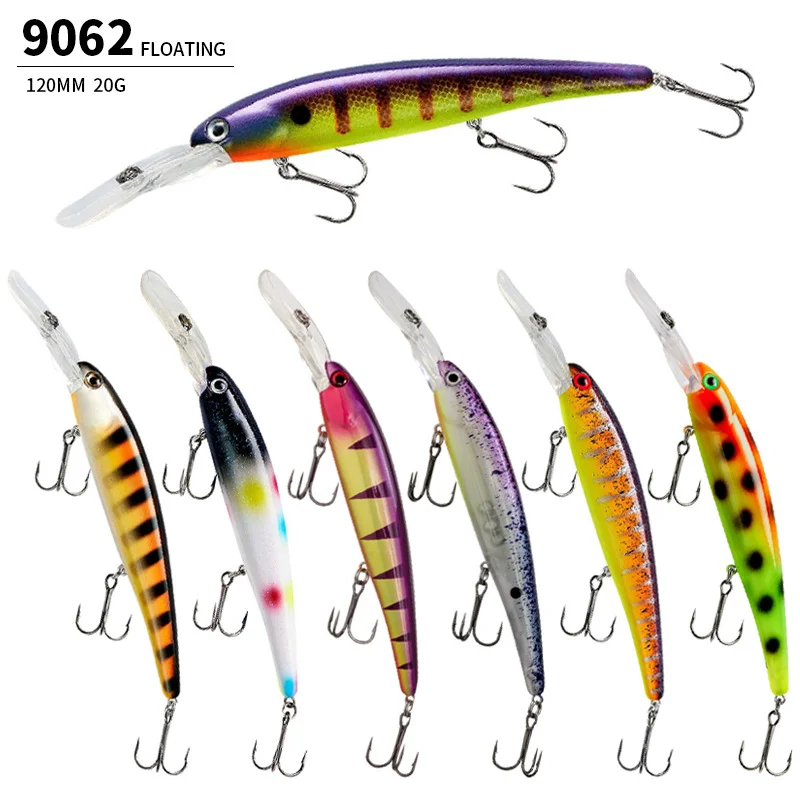 NUNATAK Señuelo Minnow lápiz hundimiento ruidoso lucio largo alcance - imagen 5