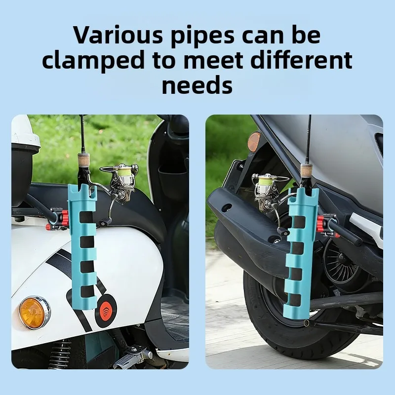 Soporte caña de pescar scooter eléctrico con fijación segura - imagen 3