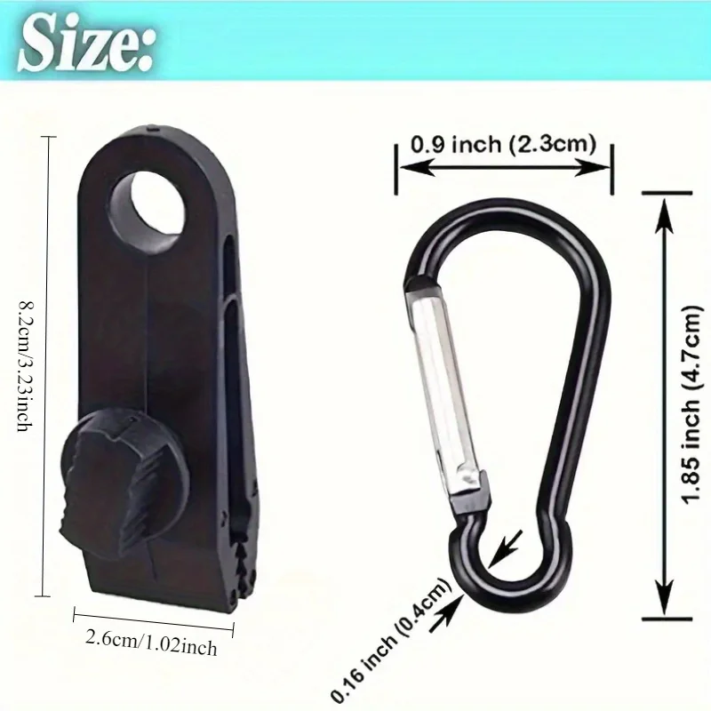 Kit accesorios para tienda de campaña: clips, sujeciones y cuerdas elásticas - imagen 4