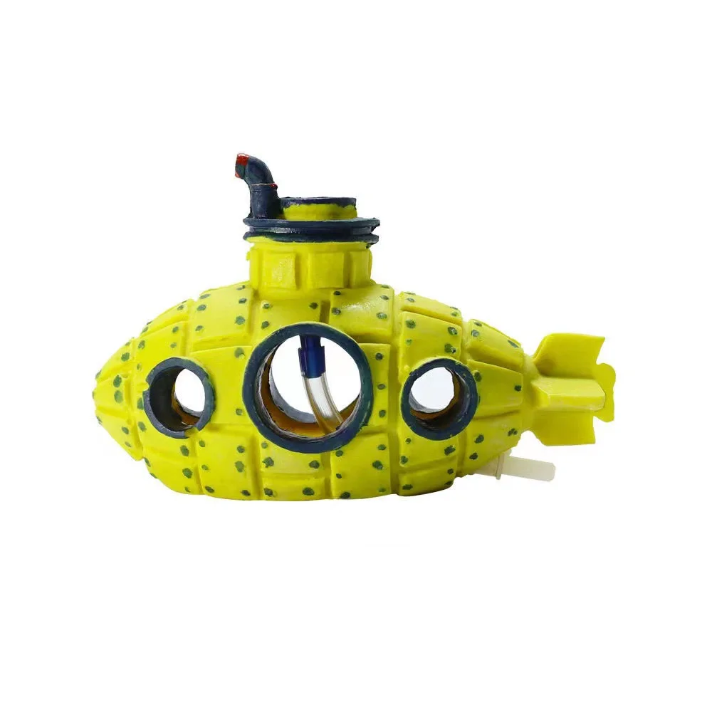 Adorno acuario submarino de resina con cueva para peces y gambas