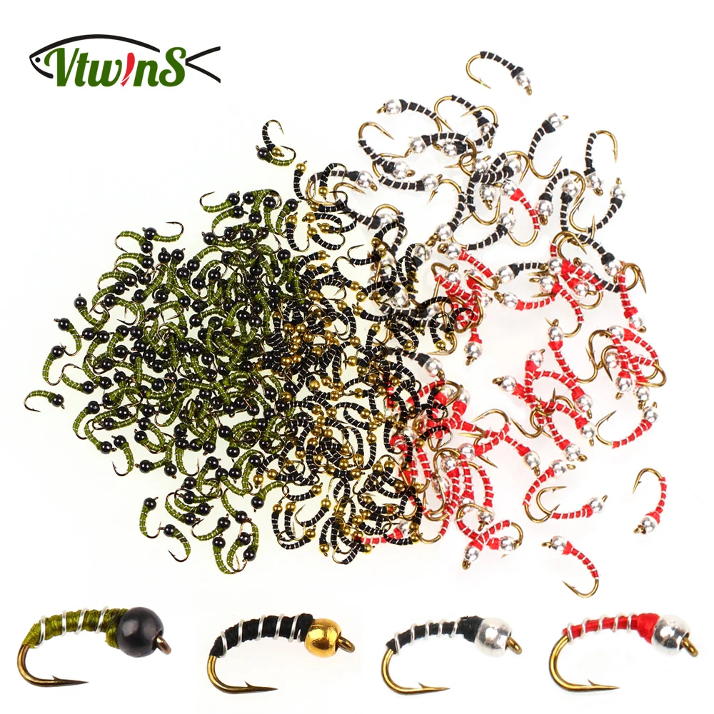 Cabeza de cuentas de latón estilo cebra para Zebra Midge