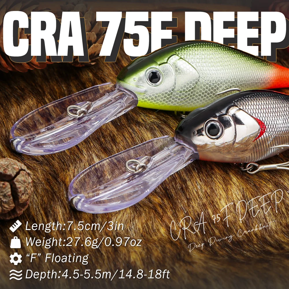 B&U Crankbait Deep Diving UV con tungsteno para lucio y zander - imagen 3