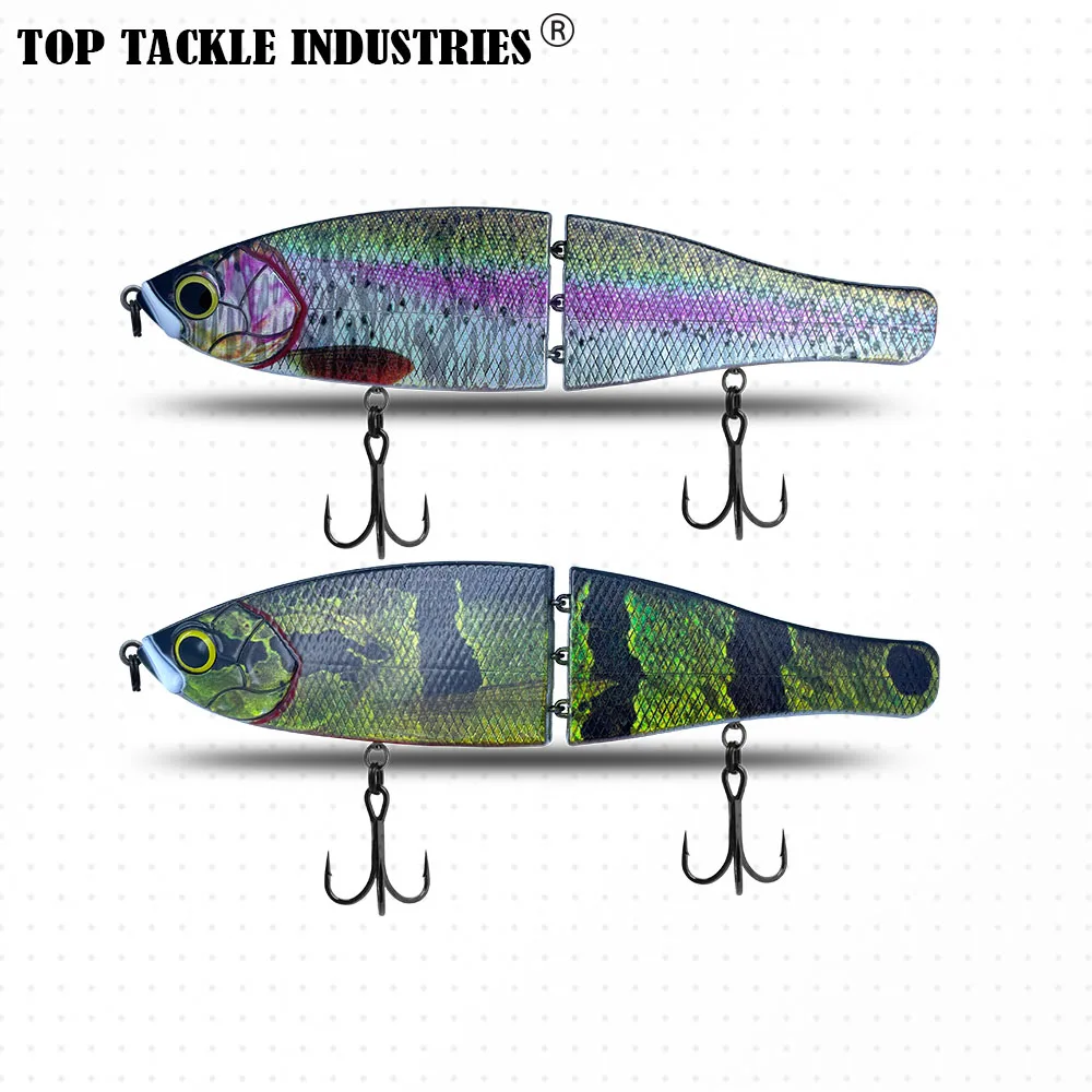 Swimbait Topwater Articulado con Giro Completo para lubina muy precisa
