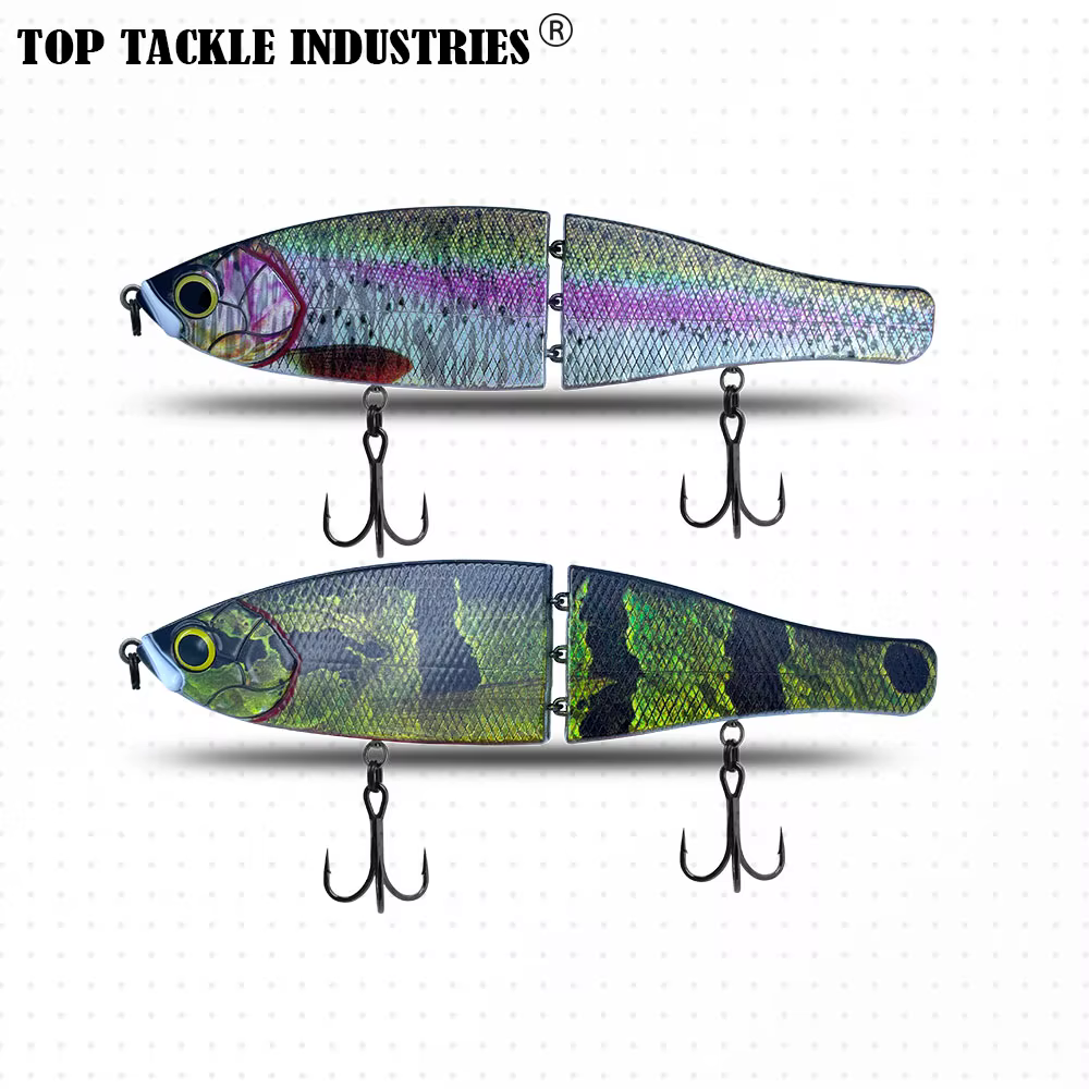 Swimbait Topwater Articulado con Giro Completo para lubina muy precisa