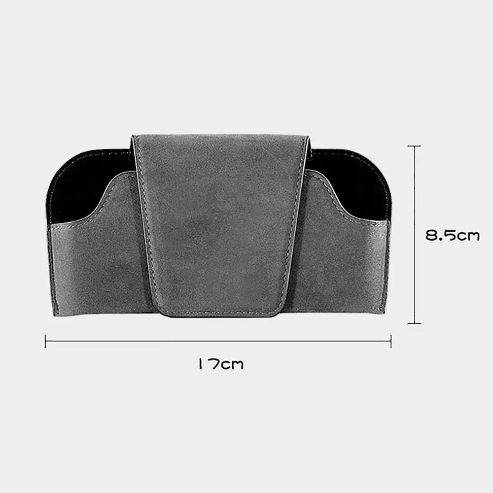 Soporte para gafas de sol de cuero de vaca para visera de coche