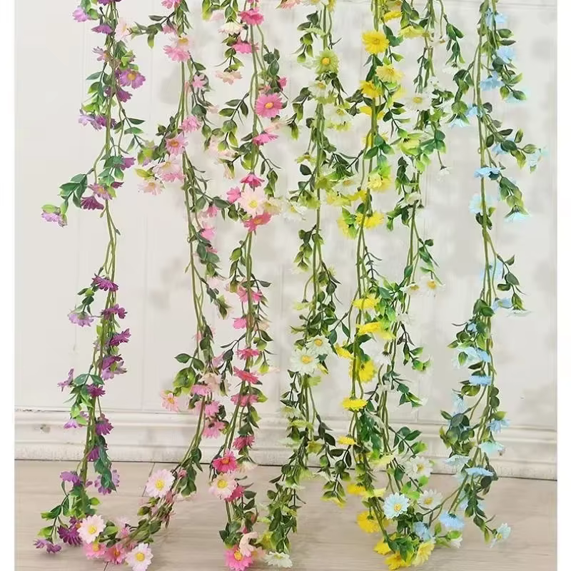 Guirnalda de girasoles artificiales con flor de imitación para jardín - imagen 5