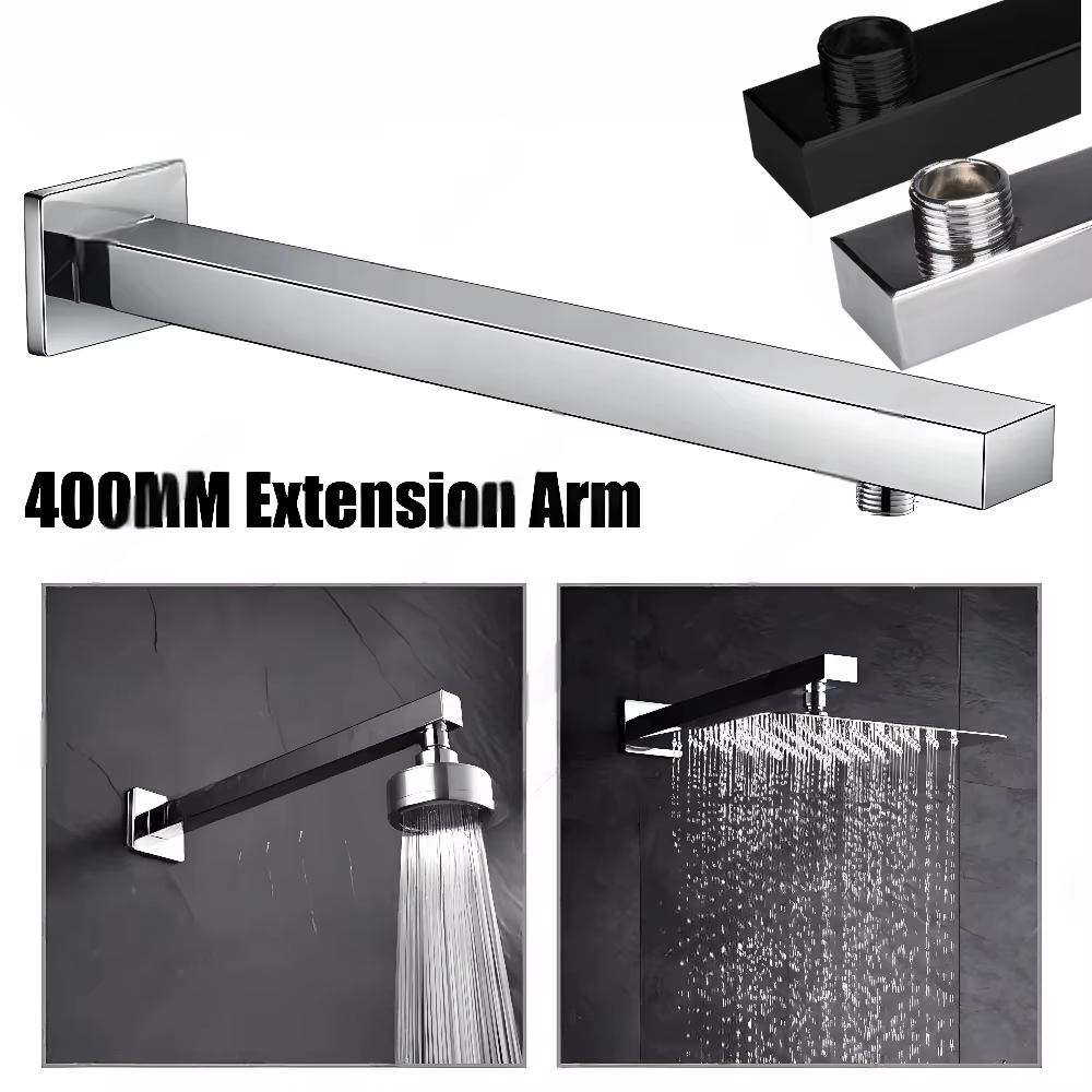 Brazo de ducha acero inoxidable extensible oculto 30/40 cm