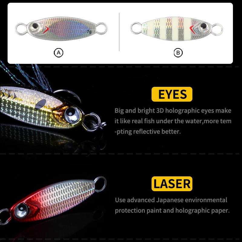 LETOYO Micro Jig metálico con pala para pesca en orilla - imagen 4