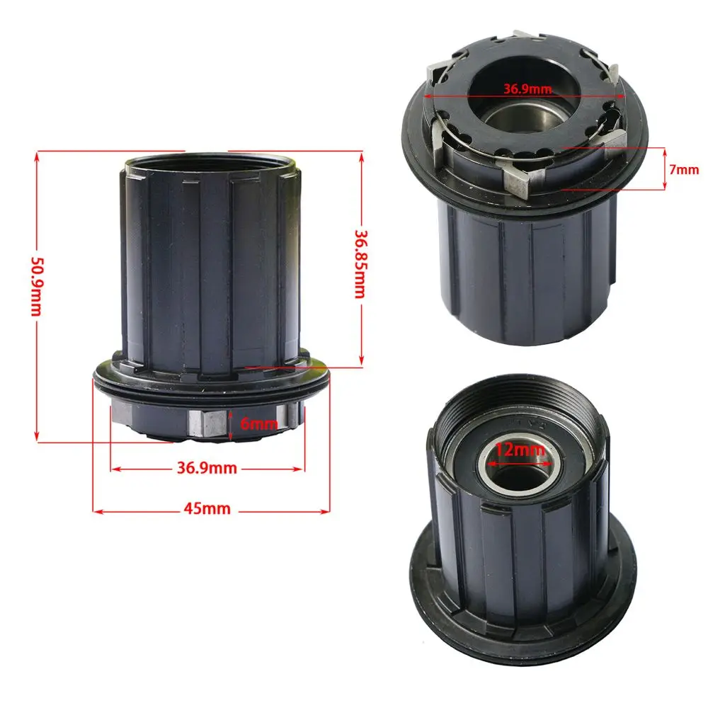 Cuerpo Freehub de aleación de aluminio con rodamientos y trinquetes - imagen 5