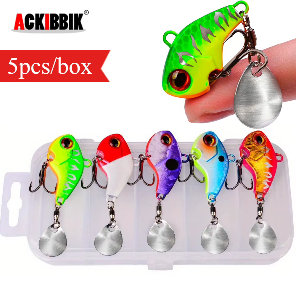 Spinner VIB Señuelo Hundido Láser Ojos 3D Anzuelo Triple - imagen 4