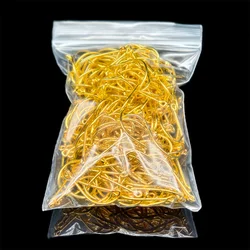 Anzuelos dorados con púas de acero al carbono para carpa