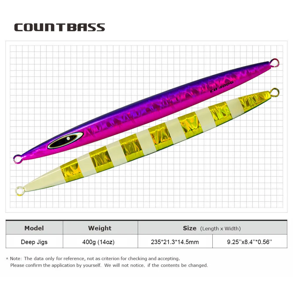 COUNTBASS Jig Vertical Luminoso para Pesca Salada - imagen 3