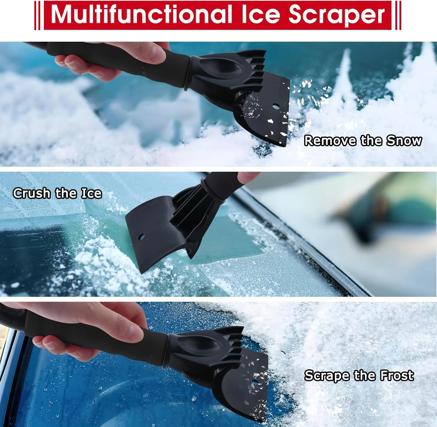Raspador de Hielo para coches con descongelador y desempañador - imagen 4
