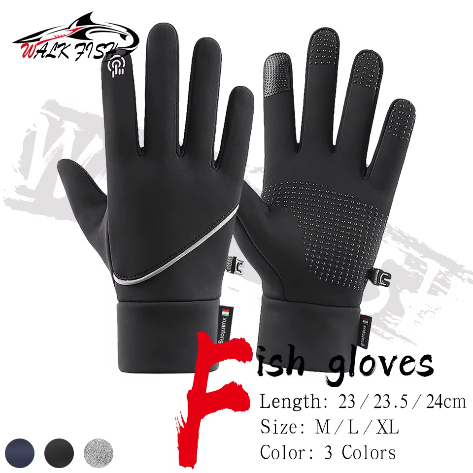 Walk Fish Guantes de pesca antideslizantes e impermeables para hombre