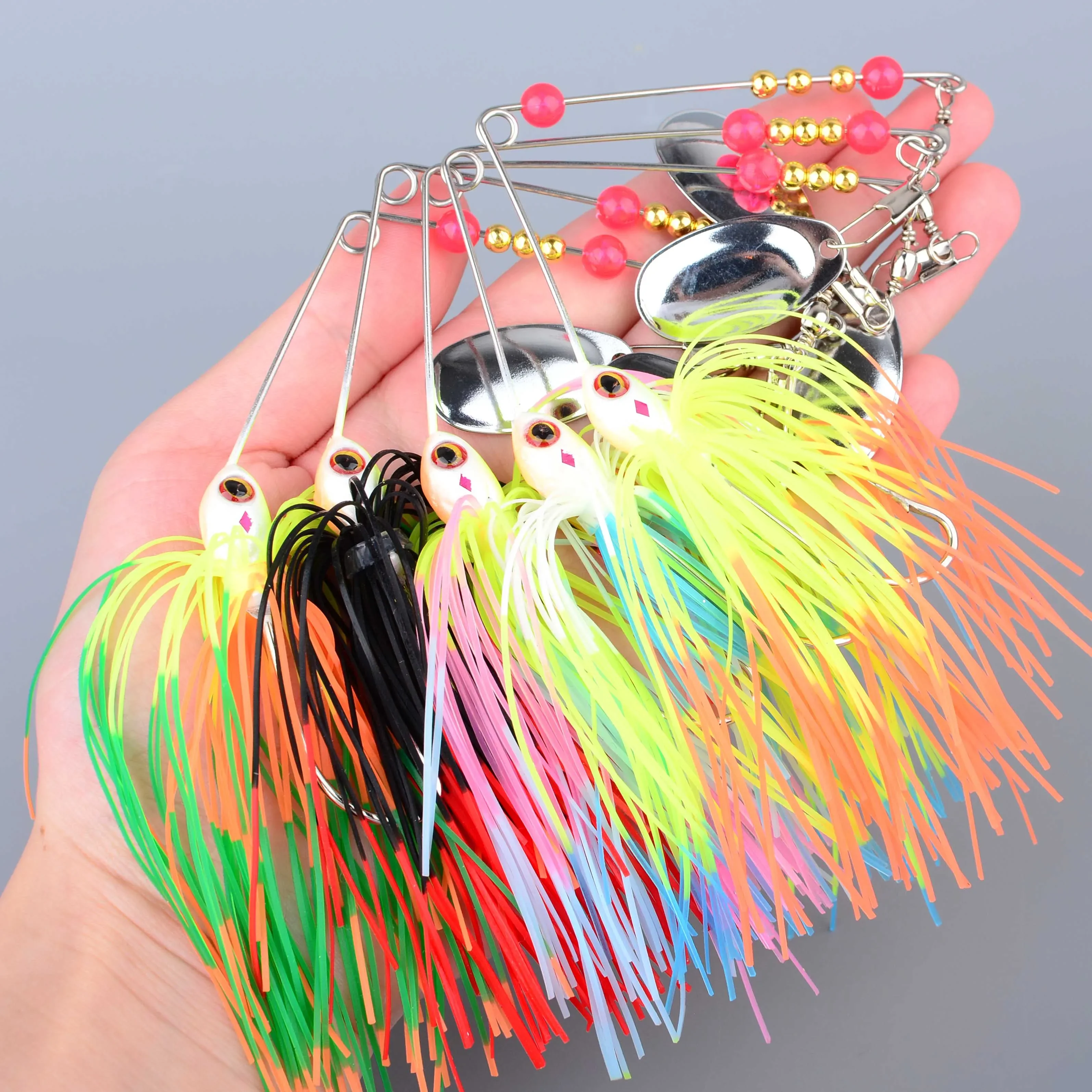 Spinnerbait 11 g con acabado metálico