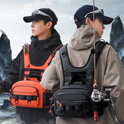 Bolsa aparejos de pesca táctica Molle de pecho deportiva para hombre