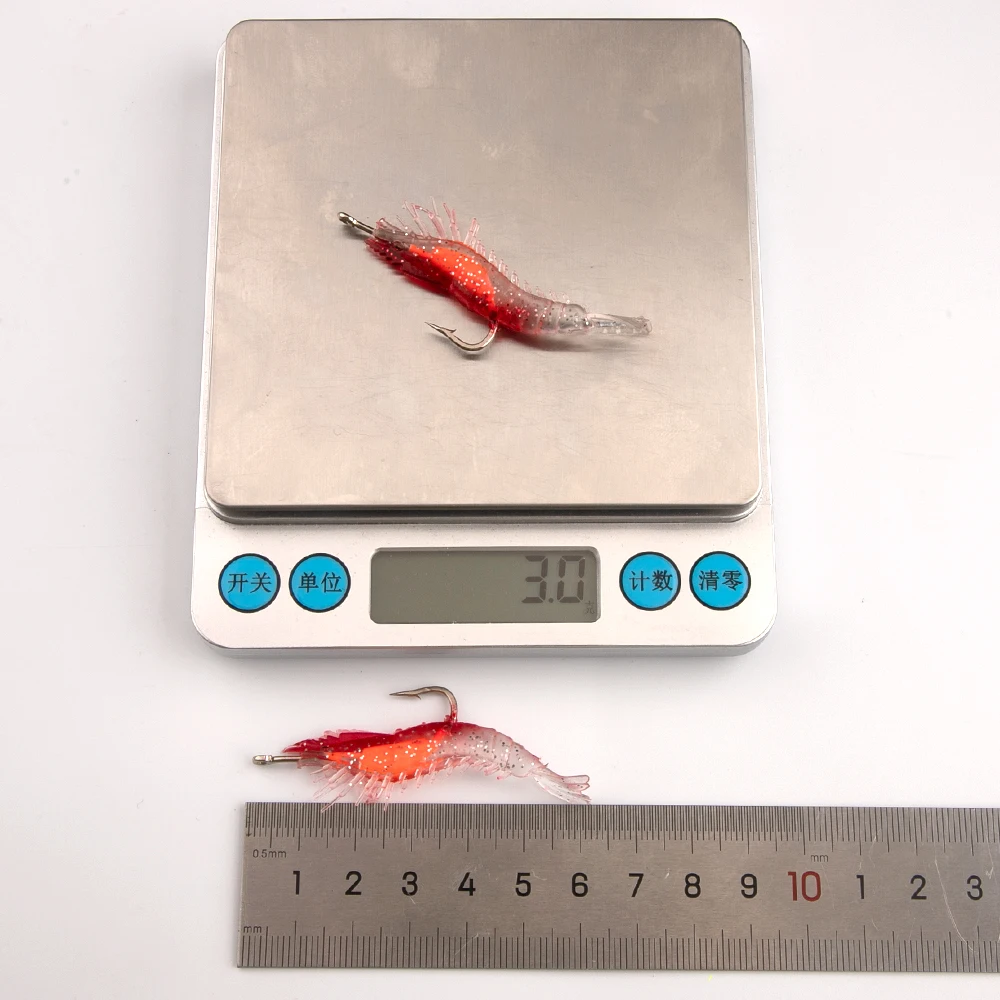 FishingFANS señuelo camarón luminoso biónico con anzuelo para invierno - imagen 2