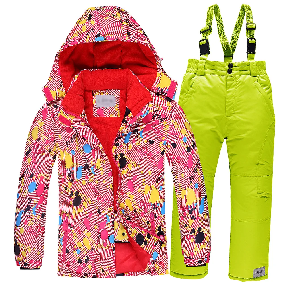 Traje de nieve infantil impermeable con capucha, resistente al viento - imagen 4