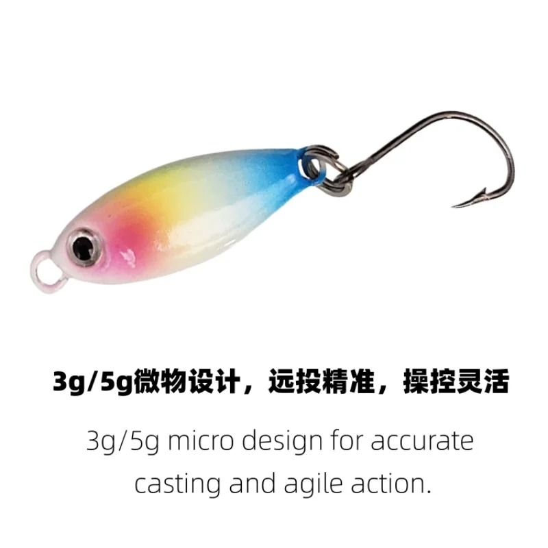 Señuelos micro jig de placa metálica para jigging en agua salada
