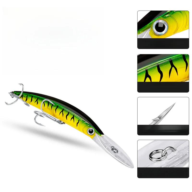PRO BEROS Minnow señuelo para mar de plástico rígido - imagen 3