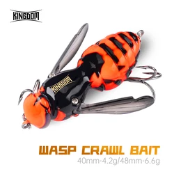 Kingdom Wasp Crawl Bait Señuelo duro flotante tipo insecto