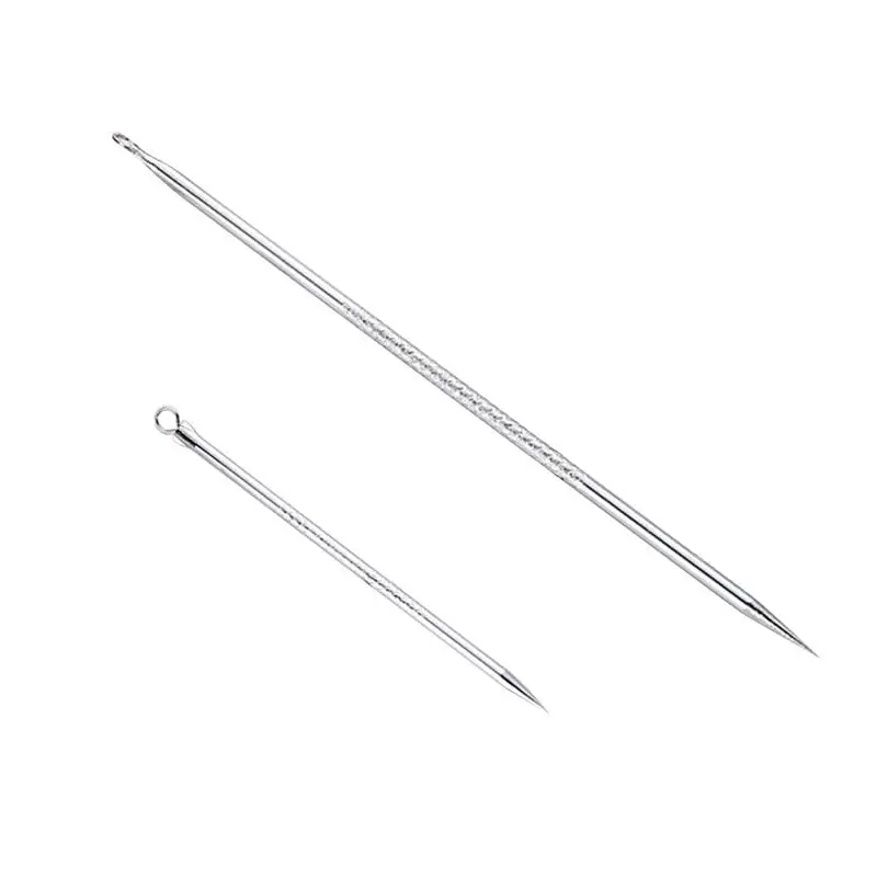Extractor de espinillas y aguja metálica para cuidado facial