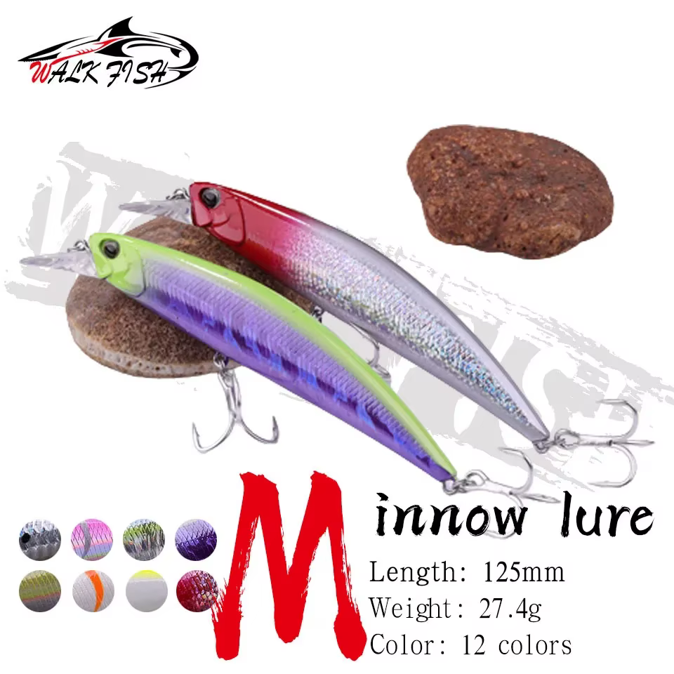 WALK FISH Minnow 12,5cm 27,4g – Señuelo para lubina