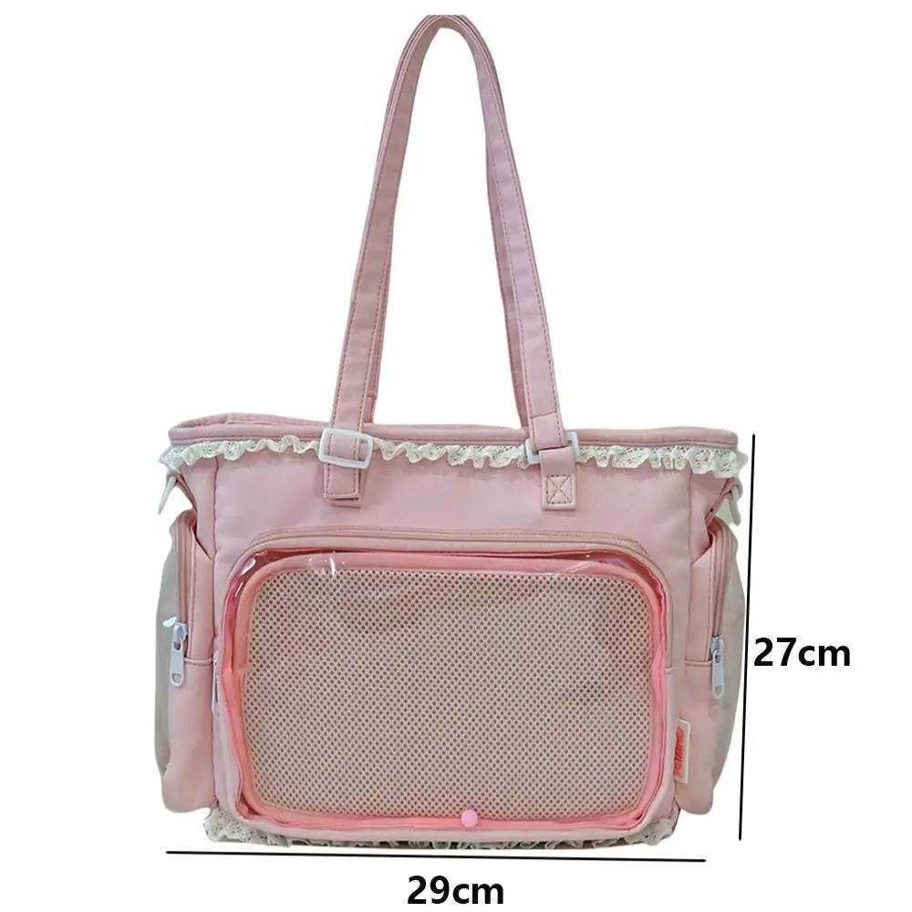 Bolso Lolita Ita mostrando detalle de encaje y ventana transparente