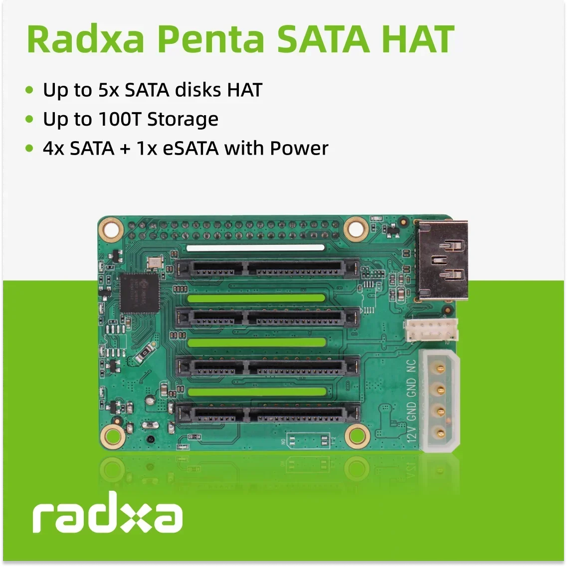 Radxa Penta SATA HAT para Raspberry Pi 5 y ROCK 5A discos SATA - imagen 2