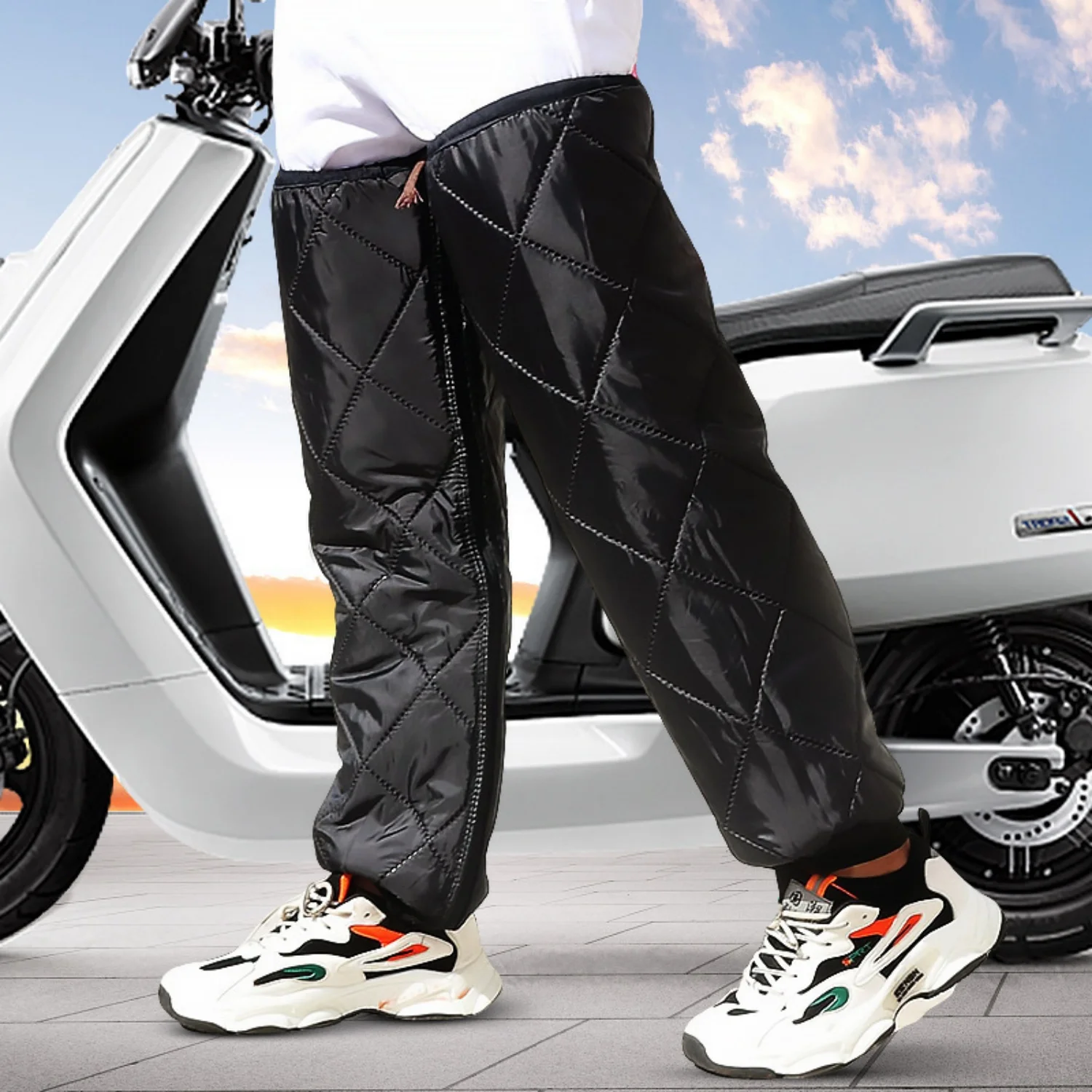 Calentador de piernas impermeable para moto, forro polar antiviento - imagen 5