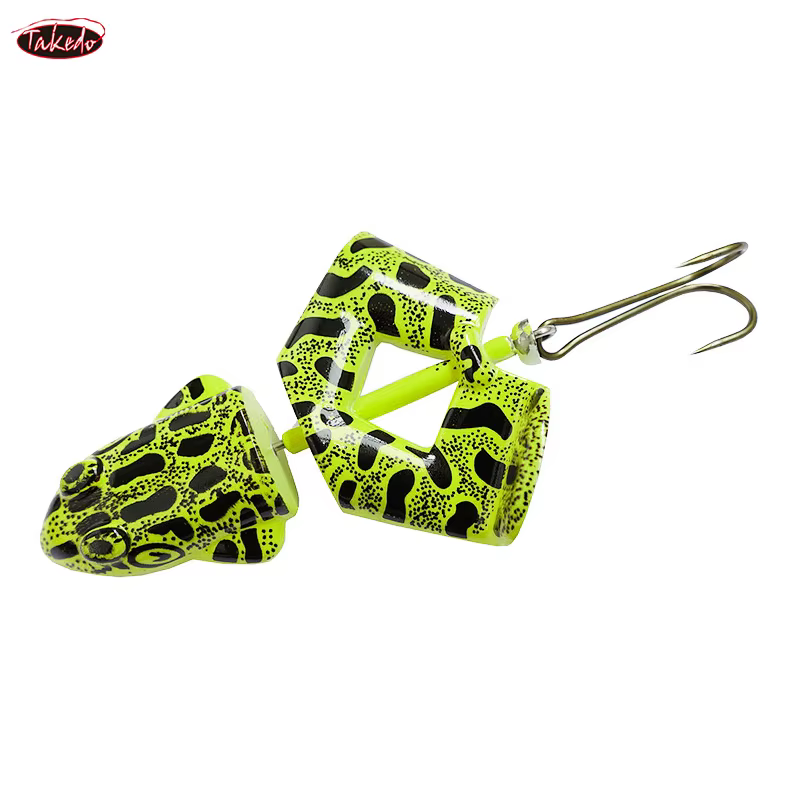Takedo Cebo rana flotante para lubina - Cola swimbait articulada - imagen 2