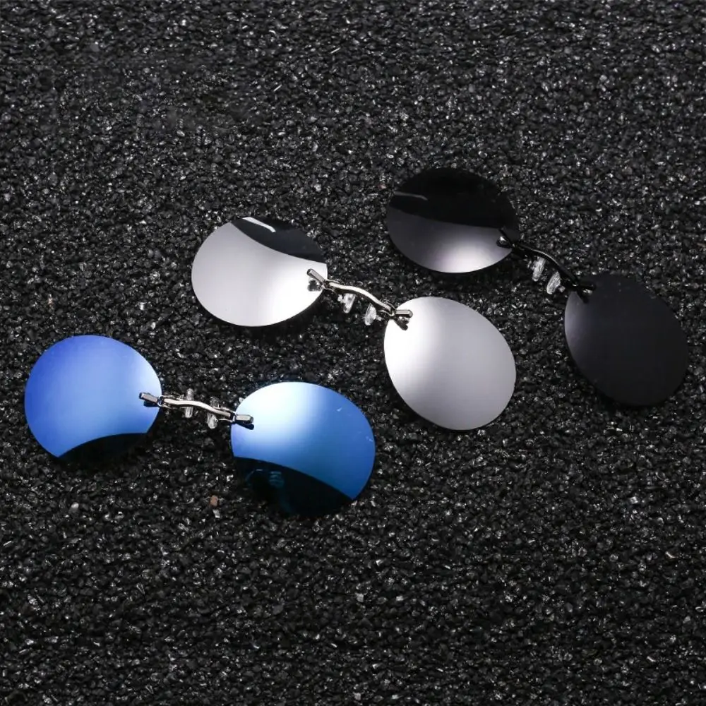 Gafas fotocromáticas vintage sin montura con clip UV400 - imagen 4