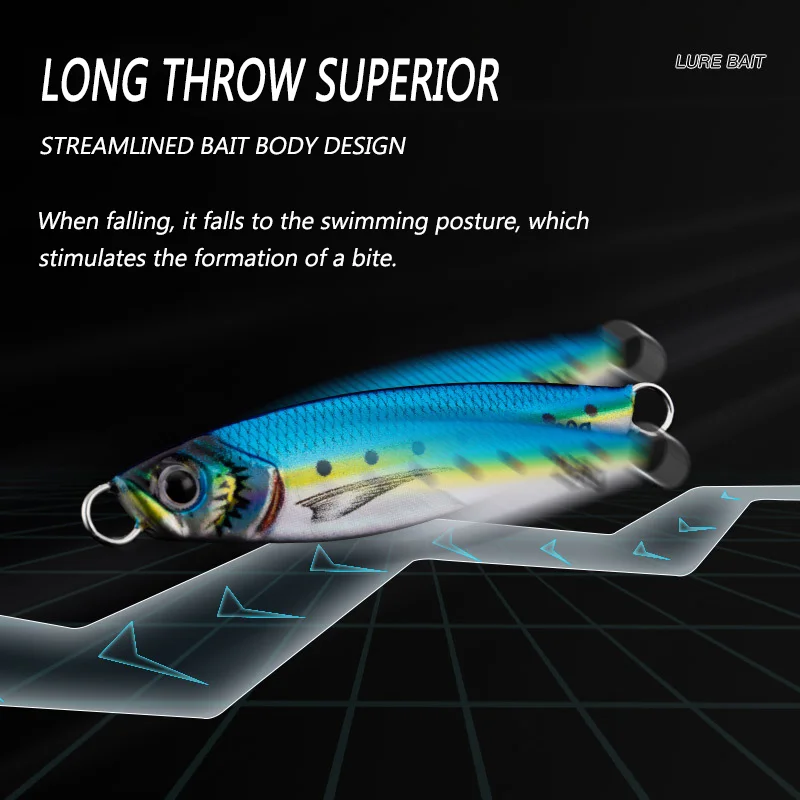 Señuelo cuchara Jigging fundida con impresión 3D para mar y lubina - imagen 2