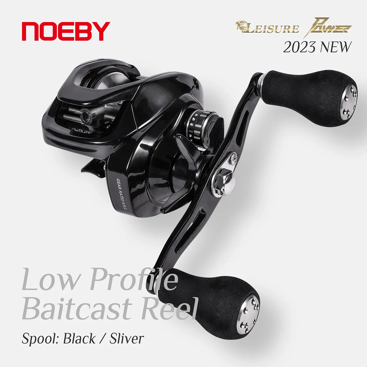 Carrete Lanzadera Noeby-Predator 6.6:1 – Perfil bajo aluminio 13 kg arrastre - imagen 2