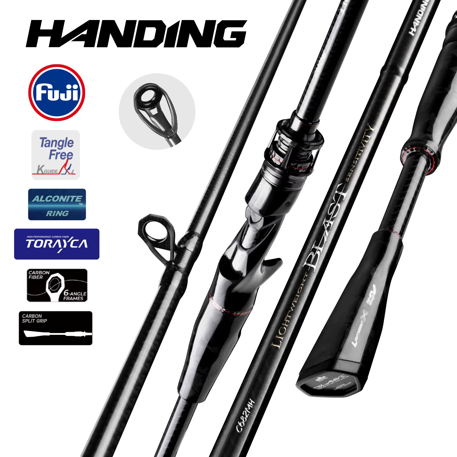 Caña Spinning Handing BLAST T1100 – Carbono Toray Mango dividido