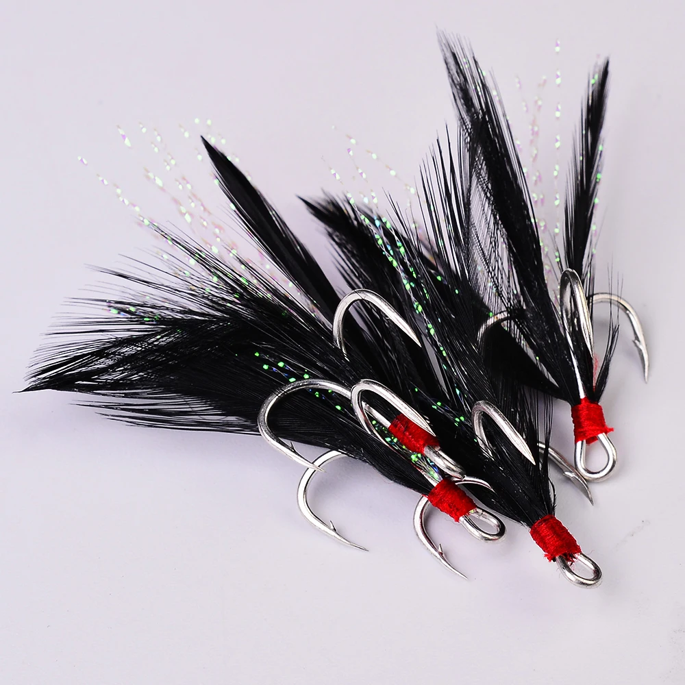 PROBEROS Anzuelo triple con plumas de alta resistencia para pesca - imagen 5