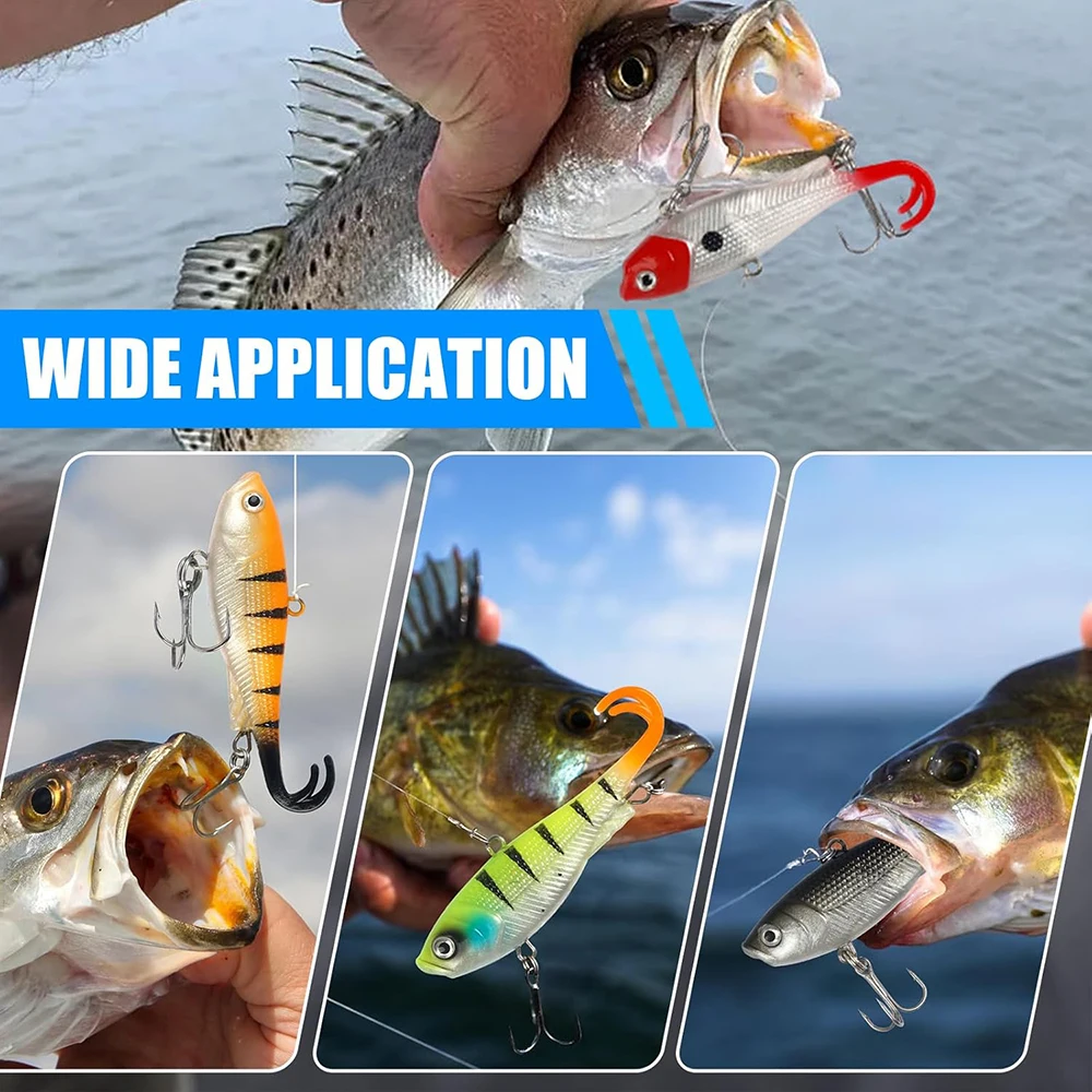 Señuelos Blandos Preequipados Jig Head Shad – Para lubina y trucha - imagen 5