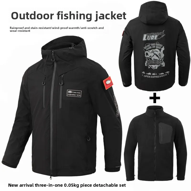 Chaqueta de pesca de invierno con diseño funcional
