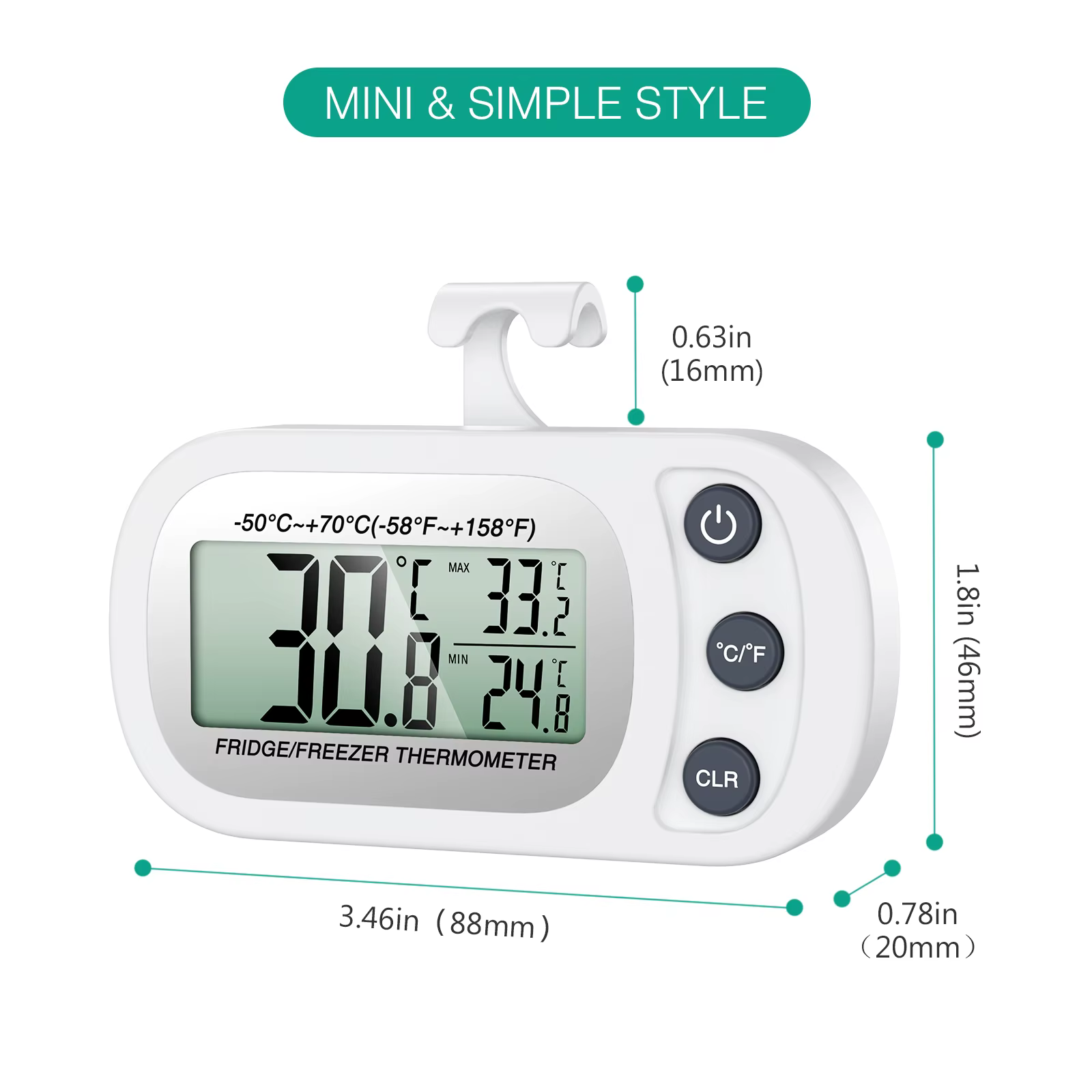 Termómetro digital interno para prenda impermeable ORIA - imagen 5
